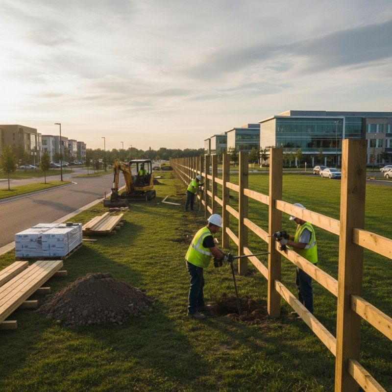 Split Rail Fence Installation