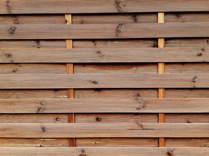 Modern Horizontal Wood Fence