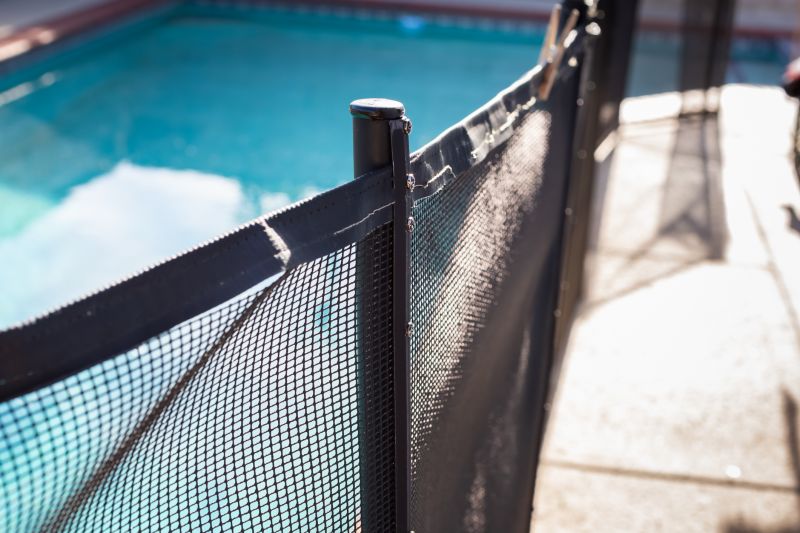 Poolside Mesh Fence Setup