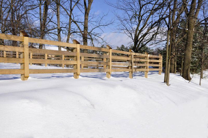 Split Rail Fence in Snowy Landscape